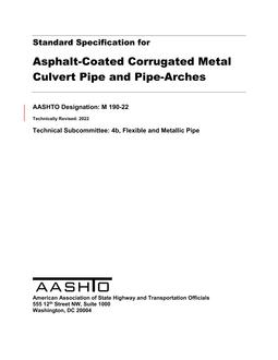 AASHTO M 190-22 AASHTO M 190-22