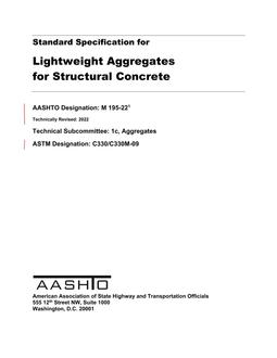 AASHTO M 195-22 AASHTO M 195-22