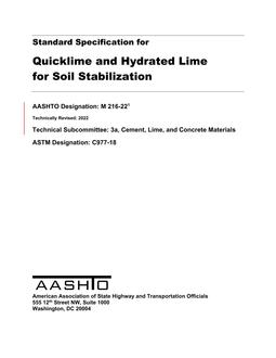 AASHTO M 216-22 AASHTO M 216-22