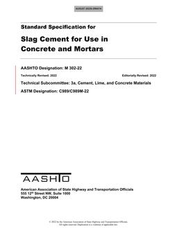 AASHTO M 302-22 AASHTO M 302-22