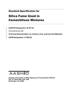 AASHTO M 307-22 AASHTO M 307-22