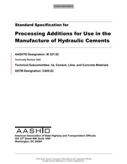 AASHTO M 327-22 AASHTO M 327-22