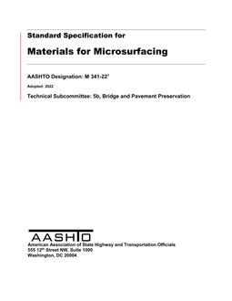 AASHTO M 341-22 AASHTO M 341-22
