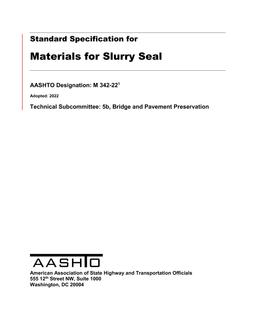 AASHTO M 342-22 AASHTO M 342-22
