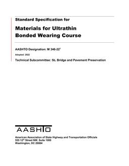 AASHTO M 346-22 AASHTO M 346-22