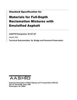 AASHTO M 347-22 AASHTO M 347-22