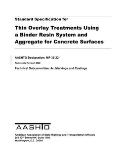 AASHTO MP 35-22 AASHTO MP 35-22