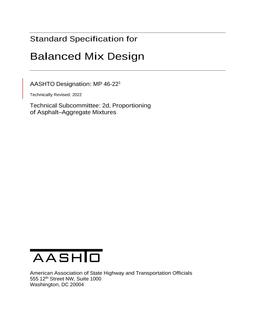 AASHTO MP 46-22 AASHTO MP 46-22