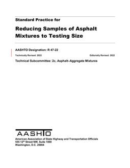 AASHTO R 47-22 AASHTO R 47-22
