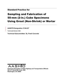 AASHTO R 64-22 AASHTO R 64-22