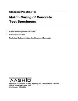 AASHTO R 72-22 AASHTO R 72-22