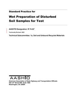 AASHTO R 74-22 AASHTO R 74-22
