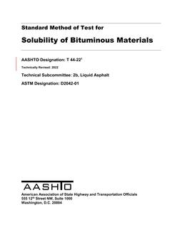 AASHTO T 44-22 AASHTO T 44-22