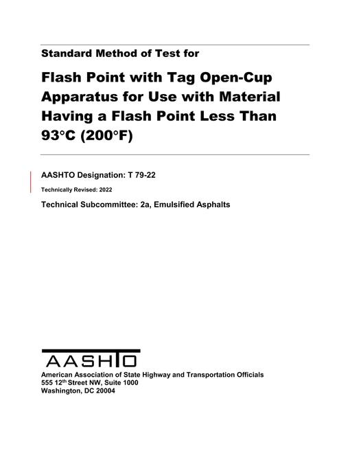 AASHTO T 79-22 AASHTO T 79-22
