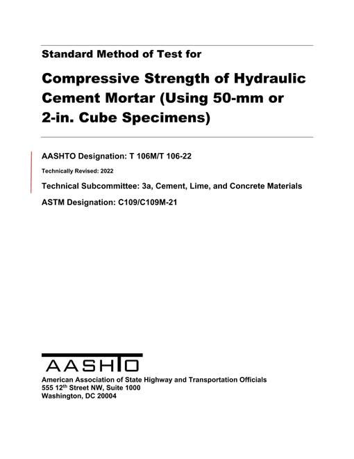AASHTO T 106M/T 106-22 AASHTO T 106M/T 106-22