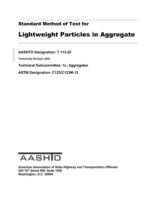 AASHTO T 113-22 AASHTO T 113-22