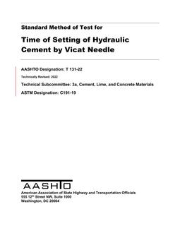 AASHTO T 131-22 AASHTO T 131-22