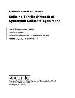 AASHTO T 198-22 AASHTO T 198-22