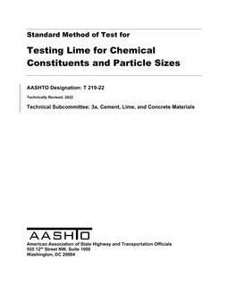 AASHTO T 219-22 AASHTO T 219-22