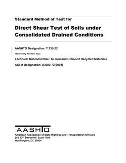 AASHTO T 236-22 AASHTO T 236-22