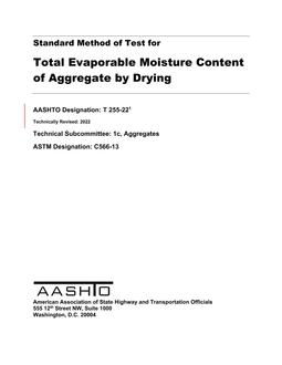 AASHTO T 255-22 AASHTO T 255-22