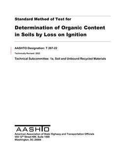 AASHTO T 267-22 AASHTO T 267-22