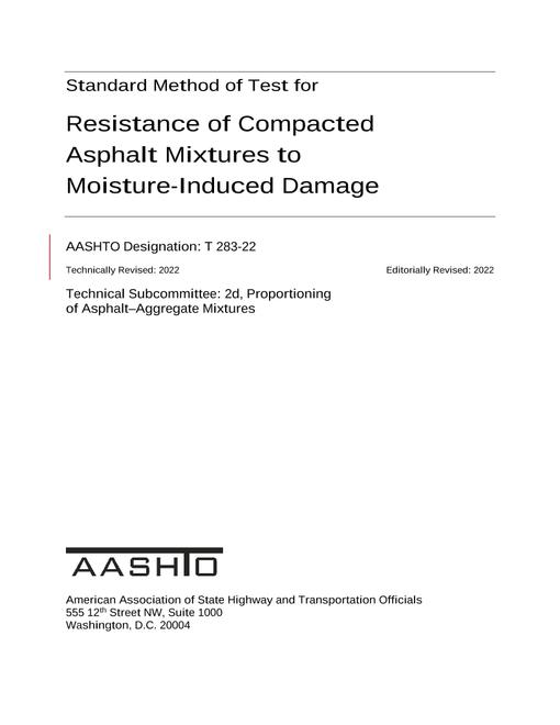 AASHTO T 283-22 AASHTO T 283-22