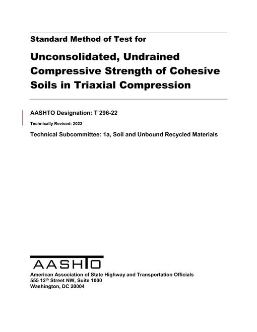 AASHTO T 296-22 AASHTO T 296-22