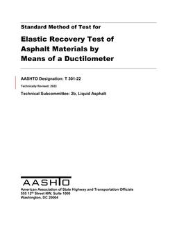 AASHTO T 301-22 AASHTO T 301-22