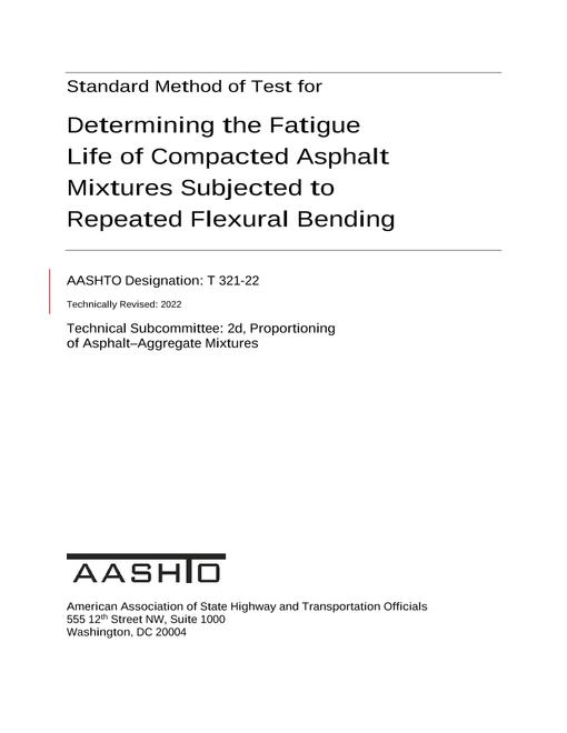 AASHTO T 321-22 AASHTO T 321-22