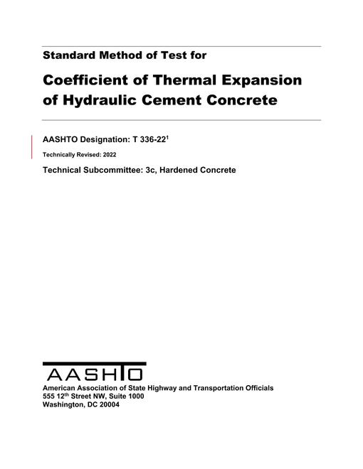 AASHTO T 336-22 AASHTO T 336-22