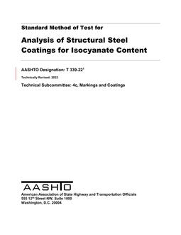 AASHTO T 339-22 AASHTO T 339-22