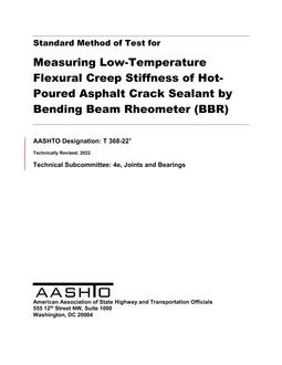 AASHTO T 368-22 AASHTO T 368-22