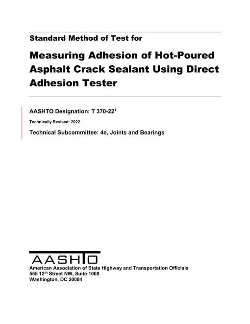 AASHTO T 370-22 AASHTO T 370-22