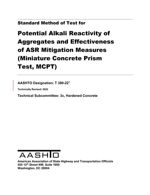 AASHTO T 380-22 AASHTO T 380-22