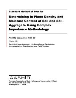 AASHTO T 399-22 AASHTO T 399-22