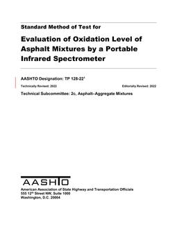 AASHTO TP 128-22 AASHTO TP 128-22