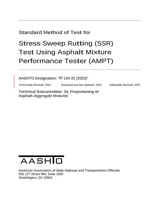 AASHTO TP 134-22 (2023) AASHTO TP 134-22 (2023)