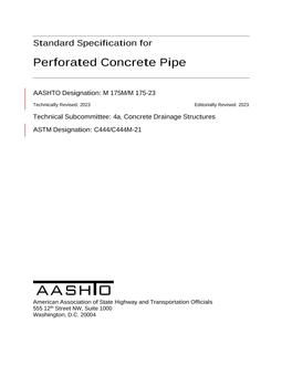 AASHTO M 175M/M 175-23 AASHTO M 175M/M 175-23