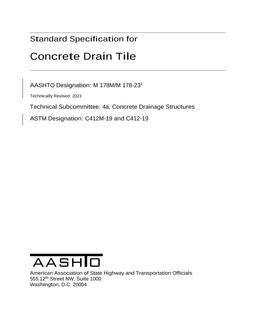 AASHTO M 178M/M 178-23 AASHTO M 178M/M 178-23