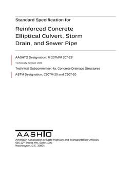 AASHTO M 207M/M 207-23 AASHTO M 207M/M 207-23