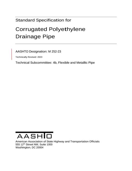 AASHTO M 252-23 AASHTO M 252-23