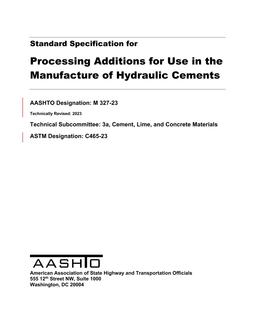AASHTO M 327-23 AASHTO M 327-23