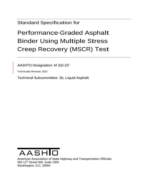 AASHTO M 332-23 AASHTO M 332-23