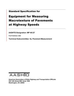AASHTO MP 48-23 AASHTO MP 48-23