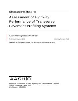AASHTO PP 109-23 AASHTO PP 109-23