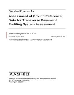 AASHTO PP 110-23 AASHTO PP 110-23