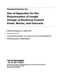 AASHTO R 70M/R 70-23 AASHTO R 70M/R 70-23