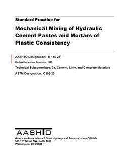 AASHTO R 115-23 AASHTO R 115-23