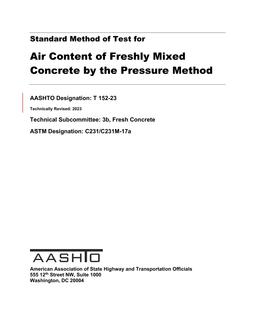 AASHTO T 152-23 AASHTO T 152-23